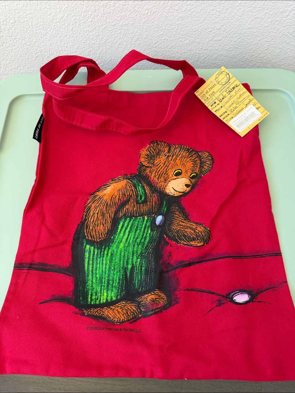 Corduroy Teddy Tote Bag